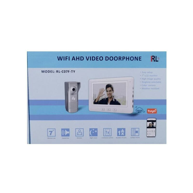 Videocitofono familiare Kit monitor 7 pollici wifi smart app Tuya