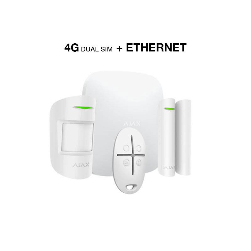 Ajax StarterKit 4G Kit Antifurto Ajax Bianco Centrale 4G Ethernet