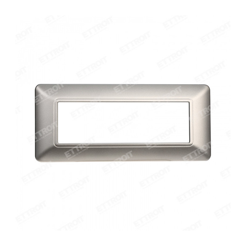 Placca 506 6P Moduli Argento Silver Compatibile Matix